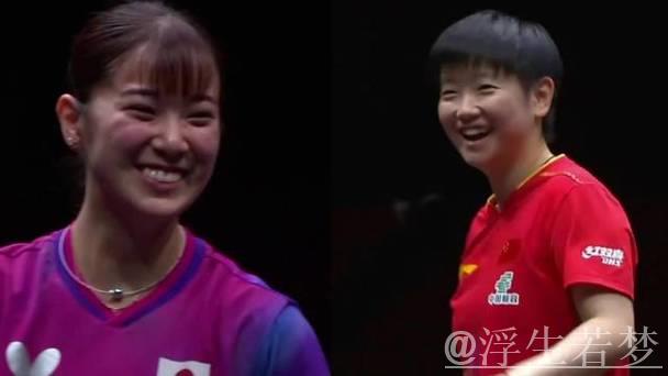 孙颖莎鹰眼挑战对手发球弧线超标，长崎美柚忍不住笑了
